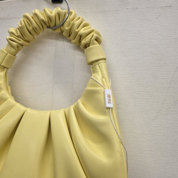 JW Pei Womens Gabi Ruched Hobo Top Handle Small Shoulder Bag Butter Yellow - Picture 4 of 10